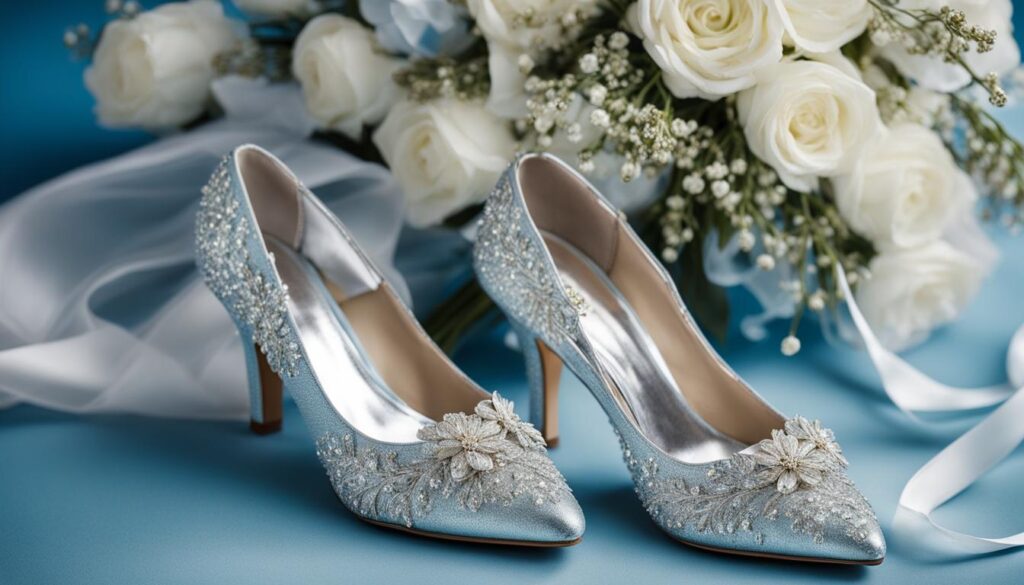 buty do niebieskiej sukienki na wesele
