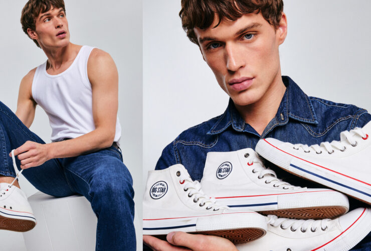 Stylizacje z wysokimi trampkami