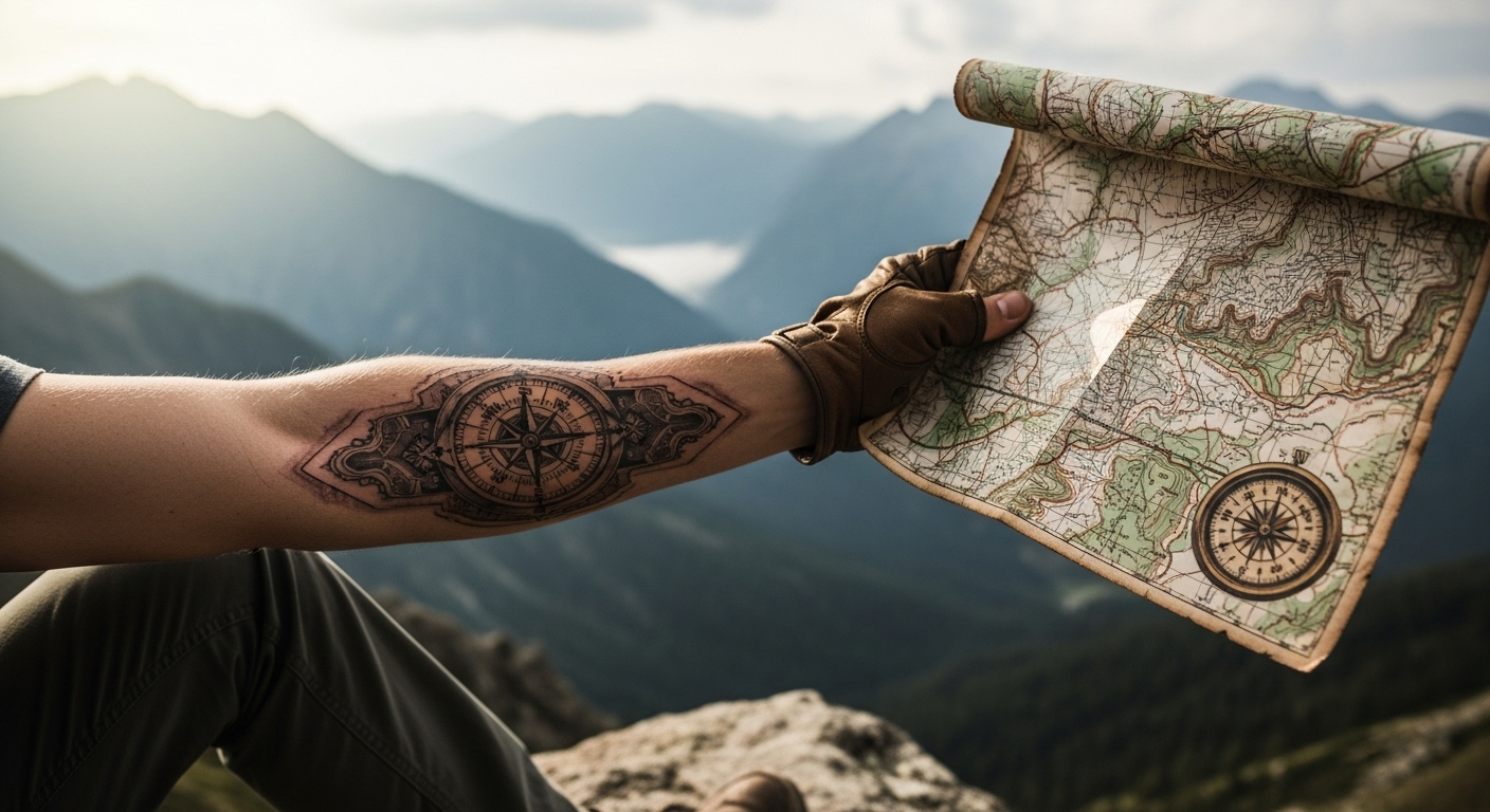 Tatuaż z kompasem – znaczenie