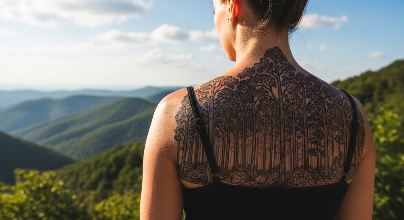 Tatuaż z lasem – znaczenie