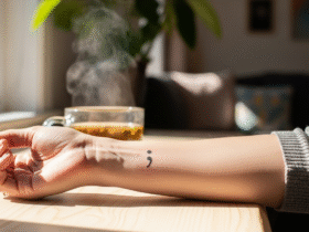 Tatuaż ze średnikiem – znaczenie